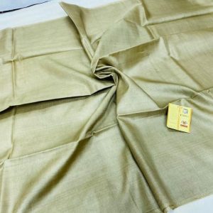 Pure Tussar Plain Dyed Saree