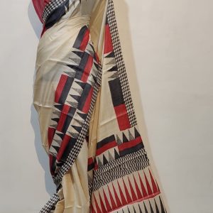 Pure Tussar Hand Block Print Sarees
