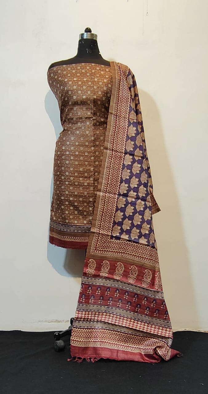 Pure tussar silk Top Duppata set - Image 6