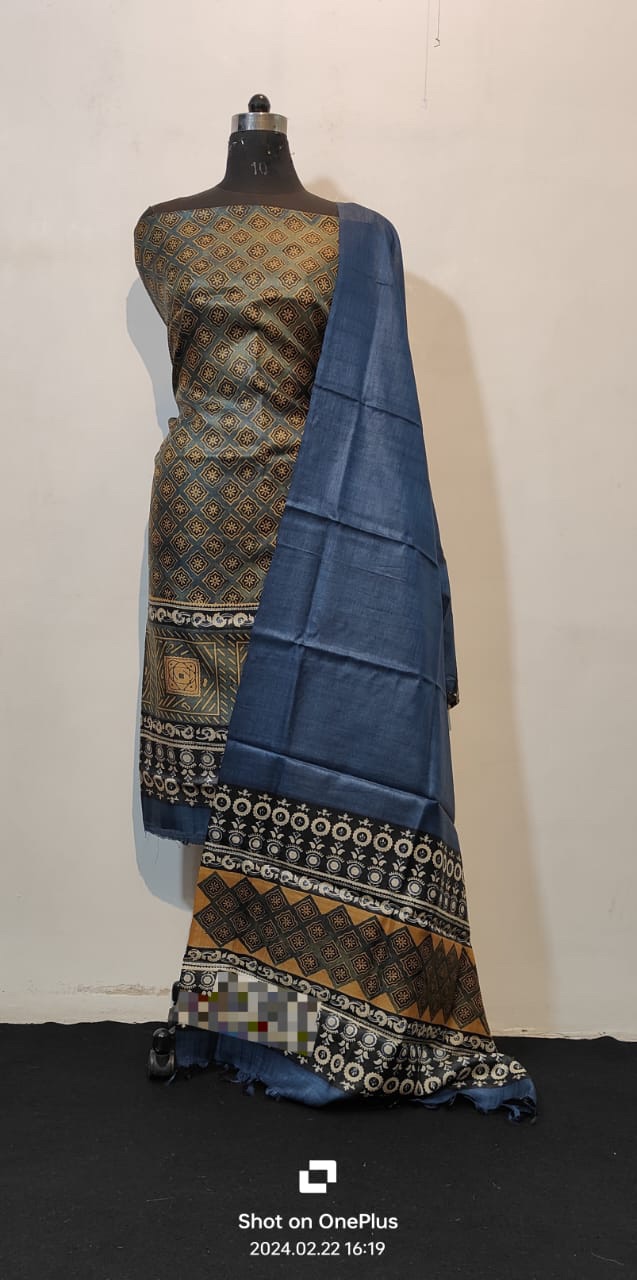 Pure tussar silk Top Duppata set